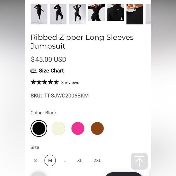 Ribbed Zipper Long Sleeves Jumpsuit. Seamless ribbed with tummy control. Gym. - Picture 13 of 14